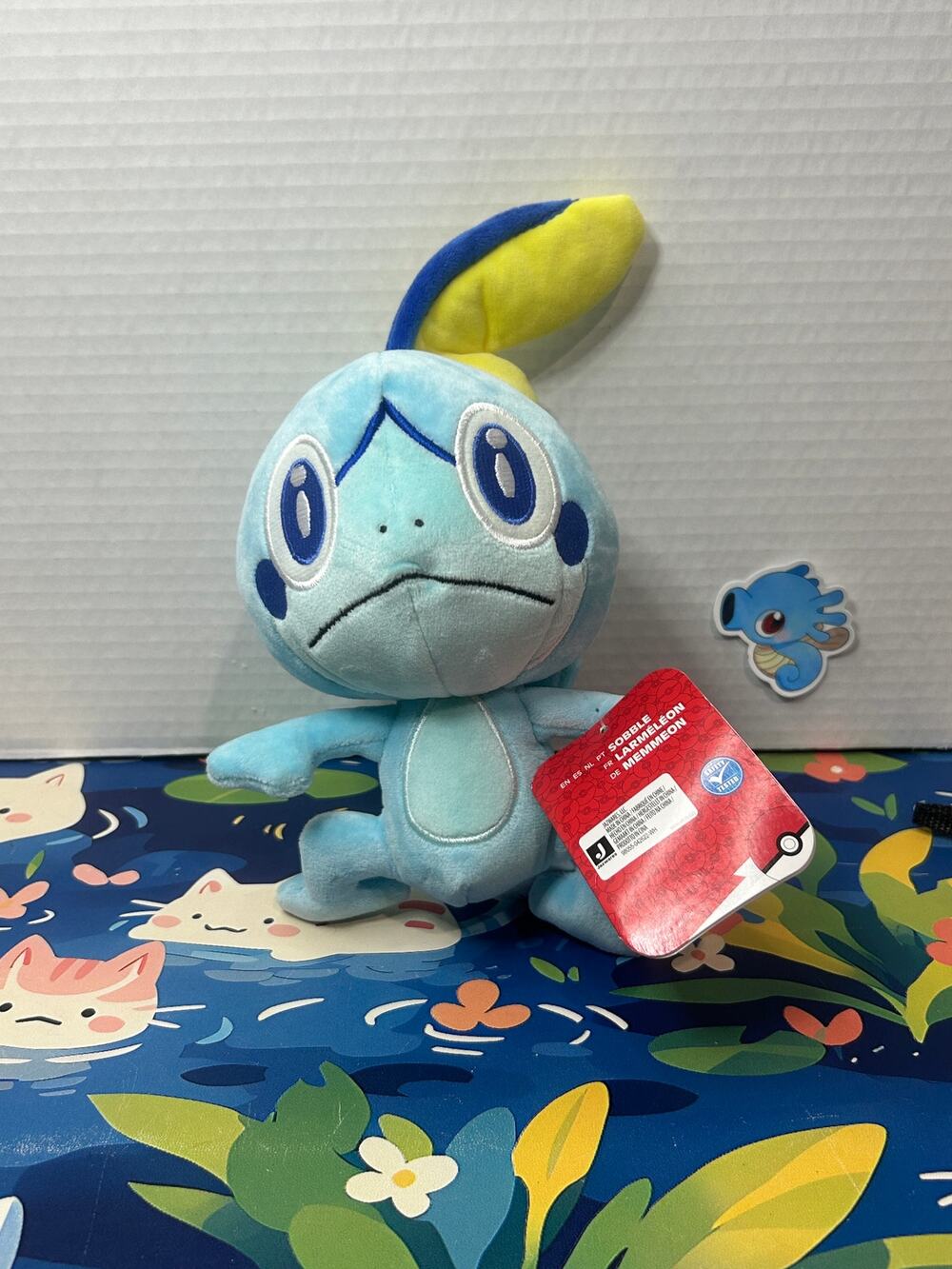 2022 Pokemon Sobble Plush NWT Stuffed Animal Jazwares Water Lizard Blue Doll Toy